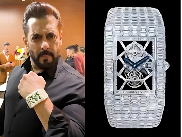 سلمان خان نے جیکب اینڈ کمپنی کی جانب سے 419.8 ملین کی ہیروں سے جڑی گھڑی کی نمائش کی۔