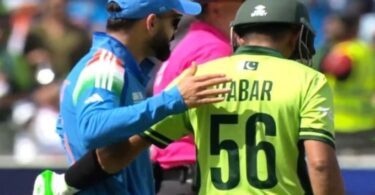 ویرات کوہلی نے بابر اعظم کے ساتھ دل دہلا دینے والے گلے ملتے ہیں
