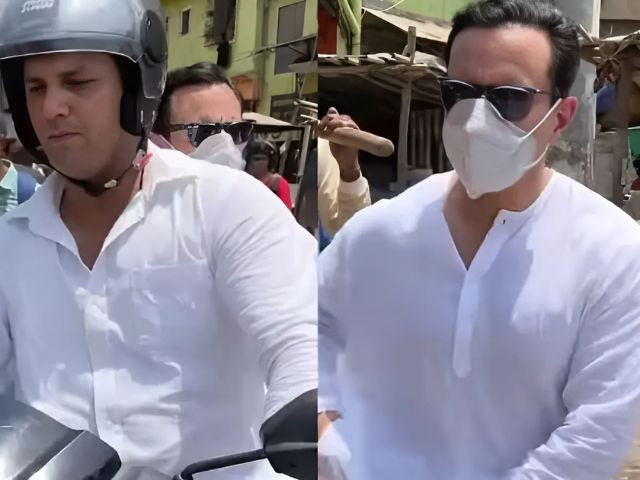 سیف علی خان ممبئی میں اسکوٹر پر سوار ہوکر چاقو کے وار کے بعد ، نیٹ فلکس کی رہائی سے قبل حملے کے بعد